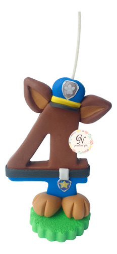 Vela Temática, Paw Patrol, Adornos Para Tortas
