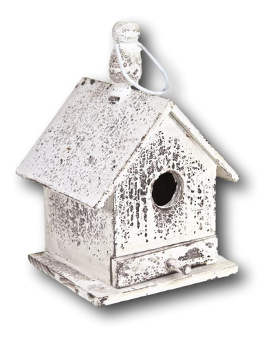 Casa Para Pássaros Madeira Rústica Vintage 25x17x17cm Jardim