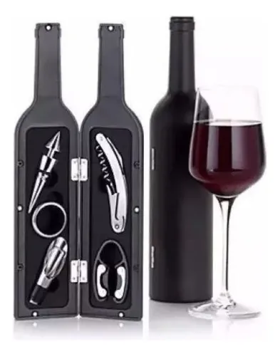 Set De Vino Sacacorchos Accesorios Con Forma De Botella