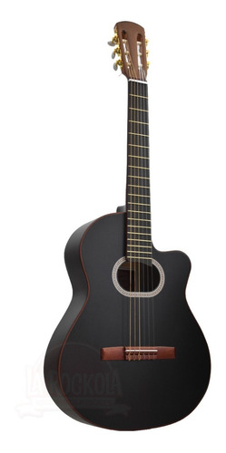 Guitarra Criolla Yegen Mod B10bk Boca Ovalada C/corte Negra