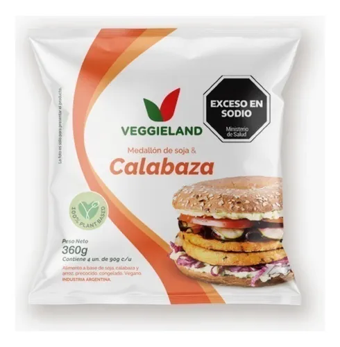 Medallón Vegano De Soja Y Calabaza Congelado - 4u 360gr