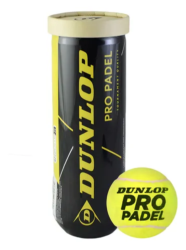Tubo De Pelotas X3 Dunlop Pro Paddel Color Amarillo