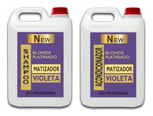 5 Litros Shampoo Y 5 Litros Acondicionador Matizador Violeta