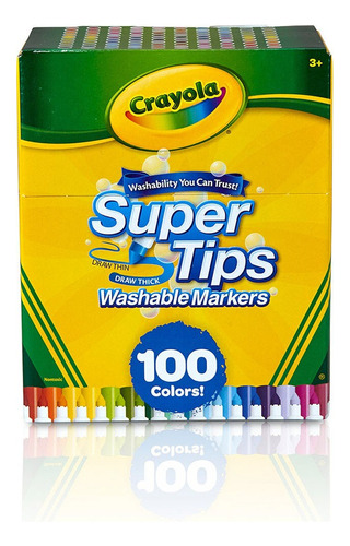 Super Tips Crayola Set 100 Plumones Lavables