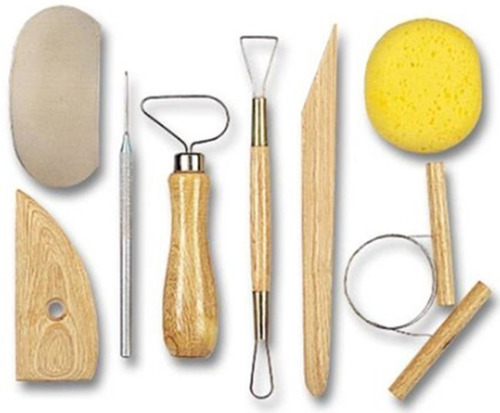 Kit 8 Ferramenta Escultura Modelagem Argila Massa Cerâmica