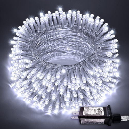 Cadena De Luces Navideñas Jmexsuss De 6 Pies Y 200 Led Blanc