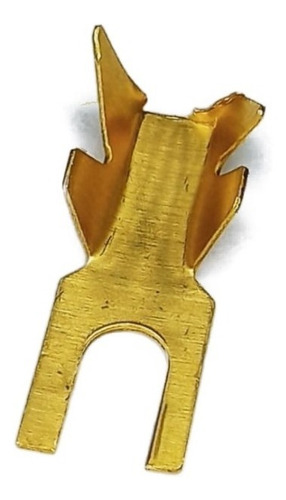 Imagem 4 de 6 de Terminal Garfo Furo 1/4 Para Fio Até 4 Mm - 50 Unidades