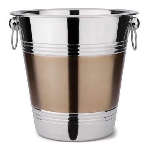 Imagem 2 de 3 de Kit Coqueteleira 500ml Balde Garrafas 5.5l Inox Cobre James