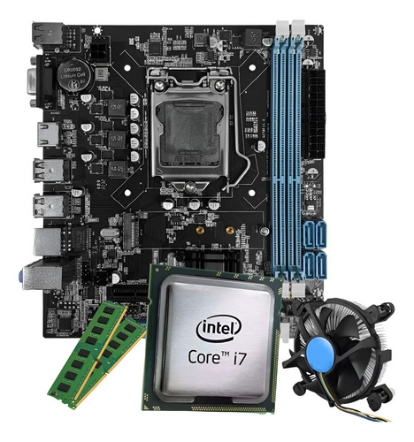 Kit Upgrade I7 3770 + Placa H61 + 16gb Ddr3 Preto