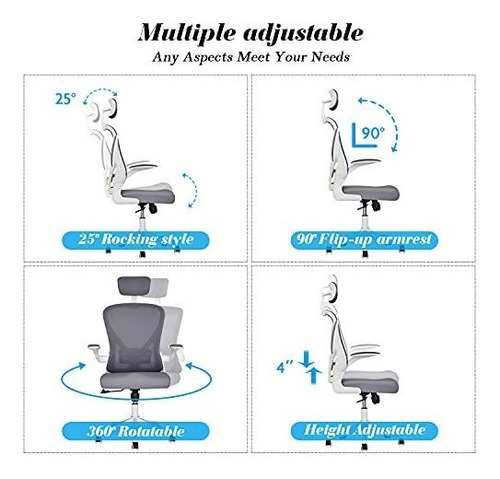 Imagen 8 de 9 de Silla De Oficina Ergonómica Omusa-pdi, Silla De Computadora