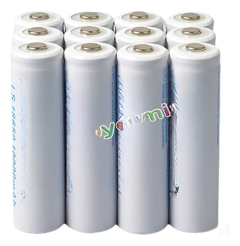 12pcs Gtl 18650 3.7v 10000mah Li-ion Batería Recargable + Pc