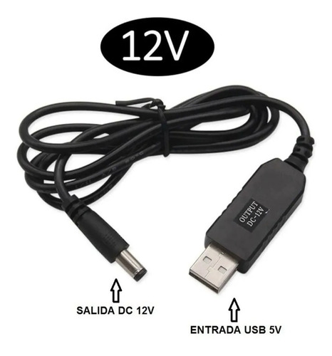 Cable Convertidor De Usb 5v A 12v Modem Router Cantv.