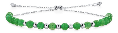 Minimalista Danity Layering Genuine Gemstone Green Jade Seed