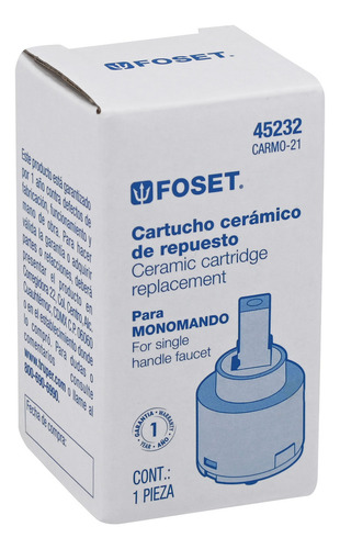 Cartucho Cerámico Monomando Regadera 45232