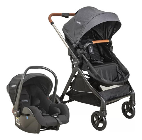 Carrinho De Bebê Travel System Kiddo Speedy Melange Grafite Cor Cinza-escuro