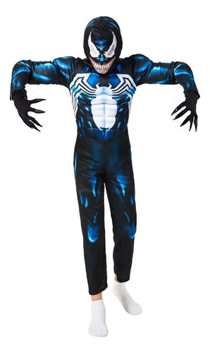 Disfraz De Superhéroe Venom Para Niños Carnaval Cosplay Mono Fiesta Halloween Navidad