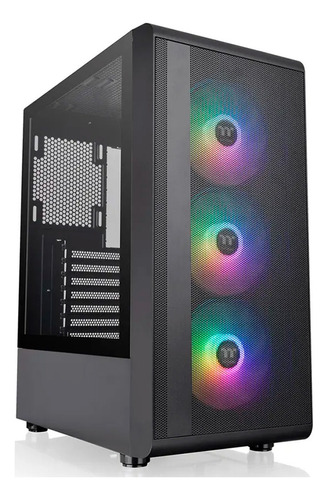 Gabinete S200 Plus Tg Argb Black Mesh Thermaltake Color Negro
