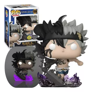 Funko Pop Black Asta Glow #1556 Black Clover Ee Exclusive