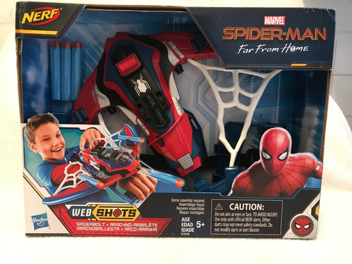 Spider-man Web Shots Spiderbolt Nerf Powered Blaster Toy 