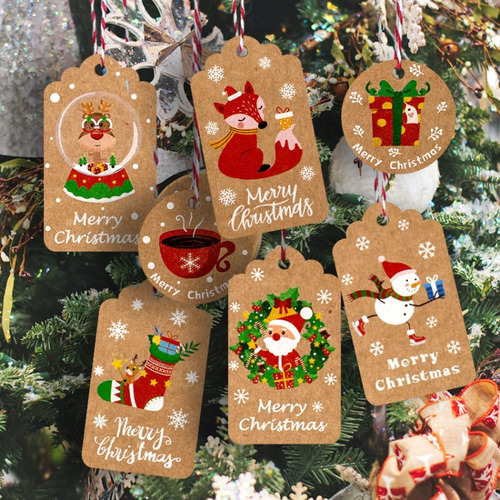 Series 5 2 Packs 50pcs/set Christmas Kraft Paper Tags