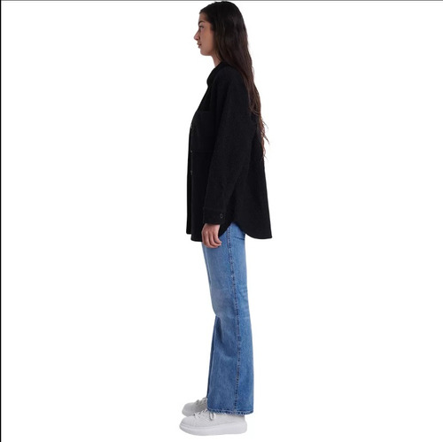 Chamarra Sherpa Basica Mujer Otoño/invierno Casual Abrigador