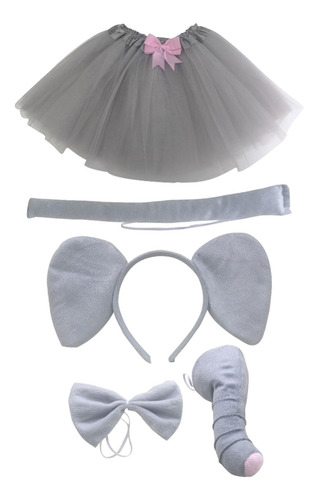 Diadema Con Orejas De, Falda Con Cola Y Pajarita Para La