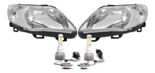 Juego Opticas Vw Gol Trend Voyage 08 09 2011 2012 + Cree Led