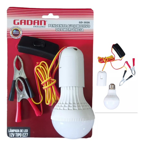Lâmpada Emergência Led Pendente Automotivo 12v 5w Cor Branco Branco