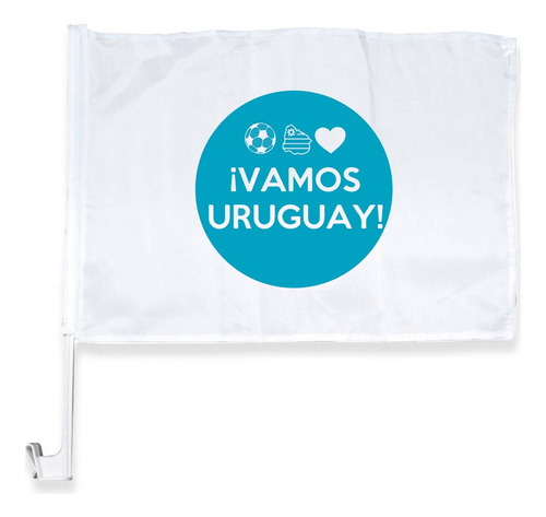 Bandera Para Auto Vamos Uruguay Fútbol