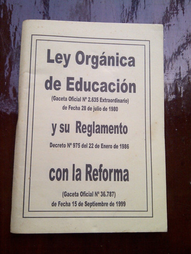 Ley Organica De Educacion 1980