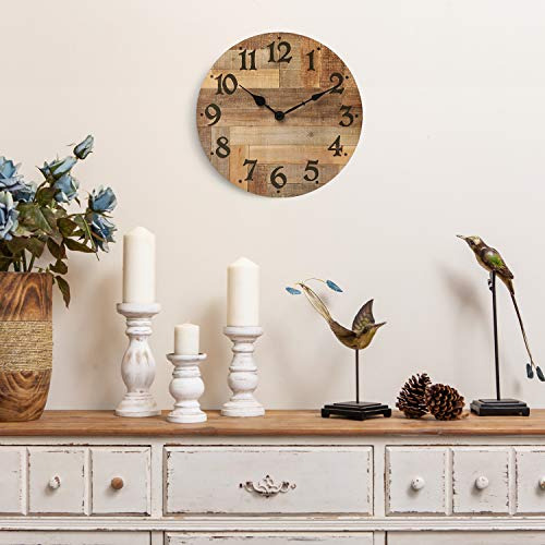 Nikky Home Reloj De Pared De Granja Vintage - Reloj De Mader
