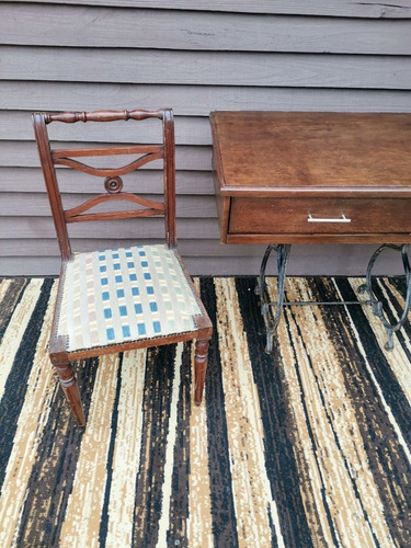 Antigua Consola + Silla Sheraton, Elegancia Y Firmeza (Usado)