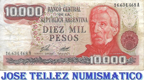 Bottero 2478 $ 10000 Pesos Ley 18.188 Serie A B+ Palermo