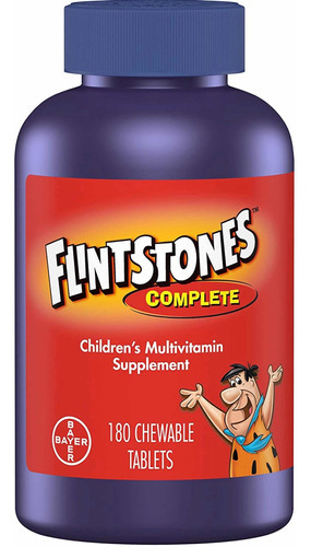 Flinstones Picapiedras Multivitamínico Niños 180 Tabletas Sabor Fruta