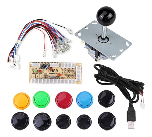 Schellen Boton Juego 10 Pieza Plastico Colorido Joystick Kit