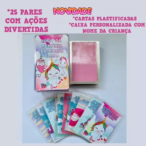 Jogo da Memória Personalizado • Caixa com Cartas