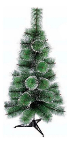 Árvore De Natal Nevada 60 Cm De Luxo Turquesa Pinheiro Festa Cor Verde com Pontas Brancas