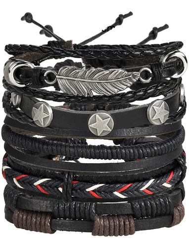 Pulsera Hombre Manilla Brazalete Set X 5