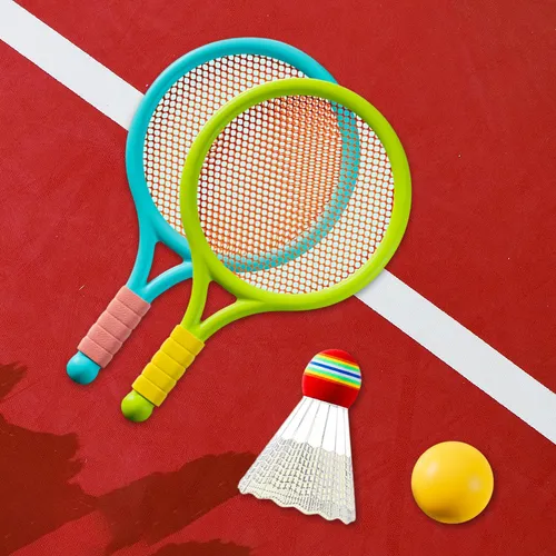 Conjunto De Deporte Infantil, Raqueta Ligera Con Verde Azul