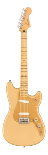 Guitarra eléctrica Fender Duo sonic Player de aliso desert sand brillante con diapasón de arce