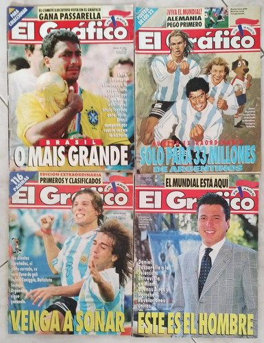 Combo Mundial 1994 El Gráfico. Maradona. Brasil Campeón