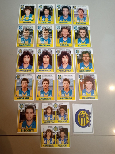 Lote De 20 Figuritas Fútbol Argentino '92 Rosario Central