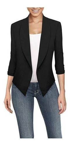 Cómodo Blazer Suéter Saco Casual Manga 3,4 Mujer