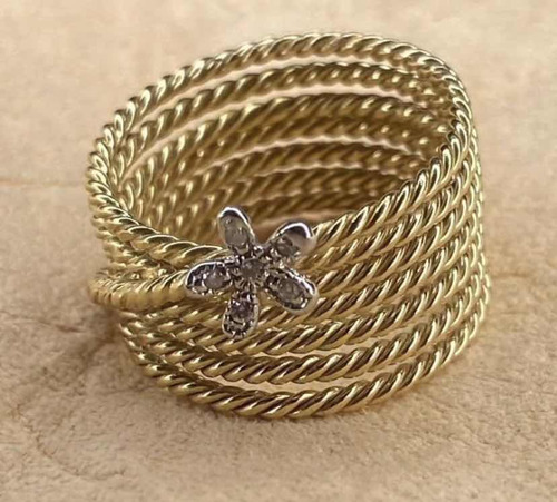 Anel H.stern My Colletion Ouro 18k Com Diamantes Brilhantes