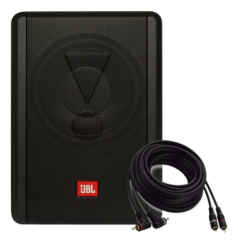 Caixa Amplificada Jbl Slim Sw8a-ms 200w + 2x100w + Cabo Rca Cor Preto
