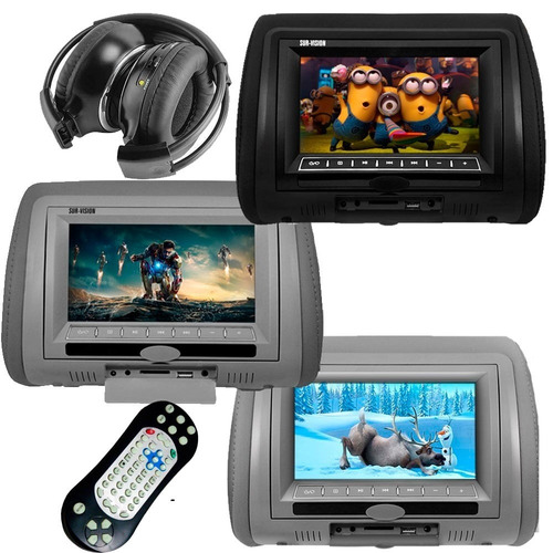 Encosto Cabeça Leitor Dvd Sony P/ Jogos + Fone E Joystick