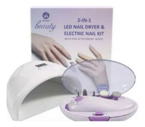 Kit 2 En 1 Manicura Secador De Uñas Led Set Limpieza