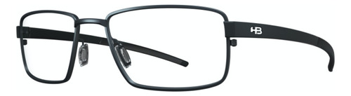 Armação Óculos De Grau Hb Duotech 93422 Matte Graphite Cor Grafite Fosco / Preto Fosco