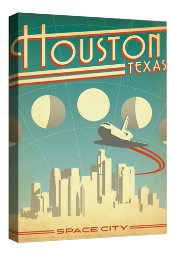 Cuadro Decorativo Canvas Poster Vintage Houston