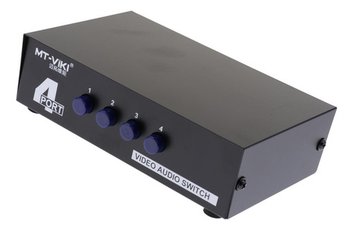 // Selector De Conmutador Av De Sonido Y A 4 Puertos Caja De